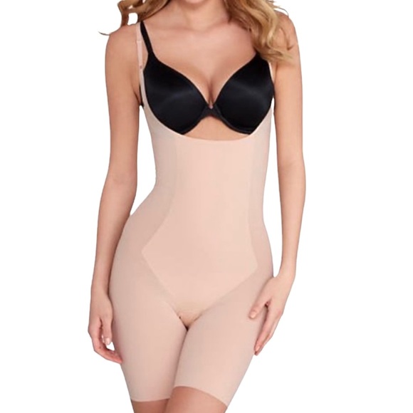 SPANX Trust Your Thinstincts Open Bust Bodysuit Shaper NEW Size S Nude Beige - Picture 13 of 13